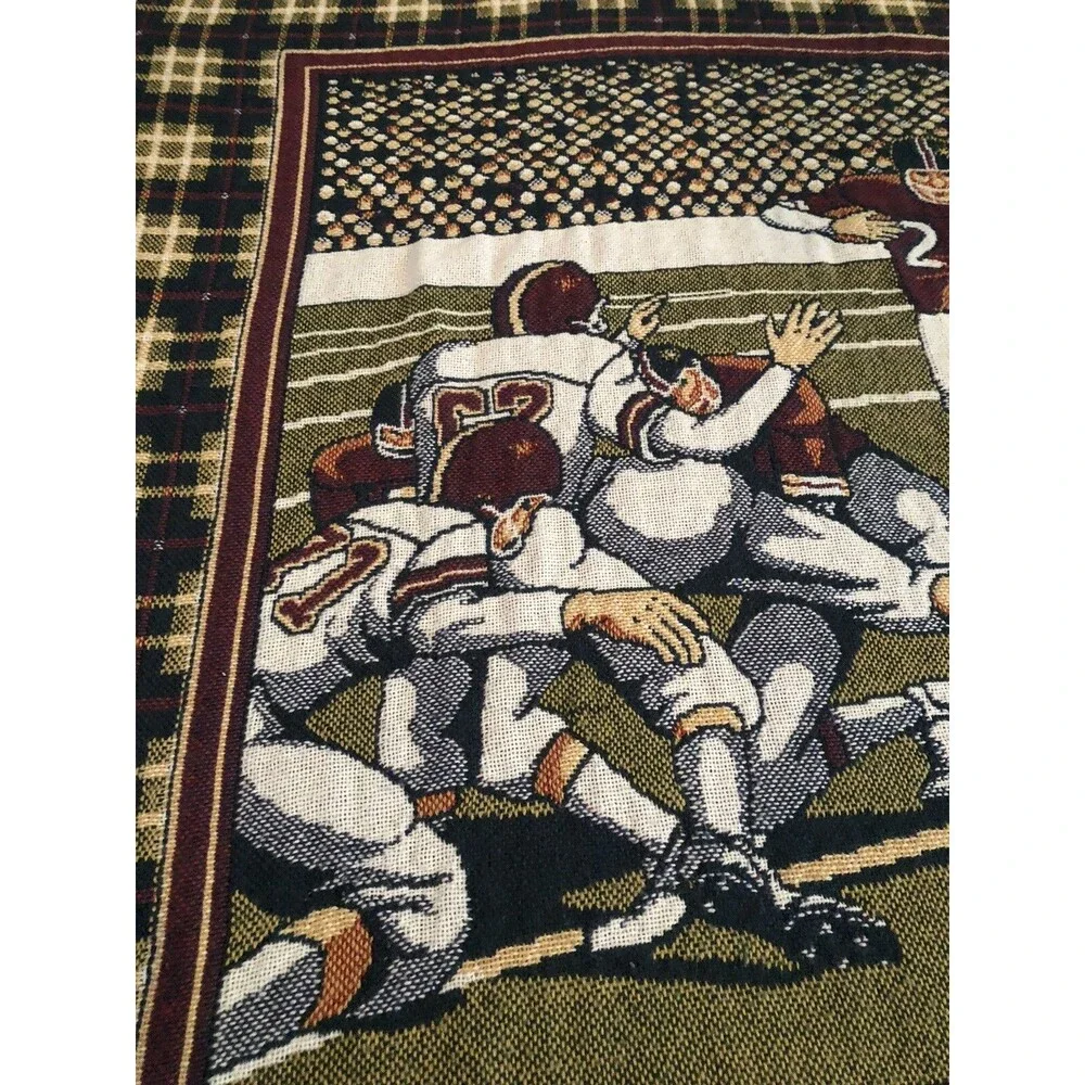 VTG Crown Crafts Wall Hanging Football Game Tapestry 40